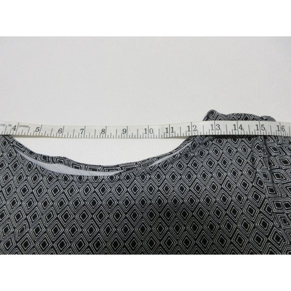 Cuddl Duds women's 1/2 sleeve Flexwear geometric print rainbow hem lounge‎ dress - Picture 10 of 12